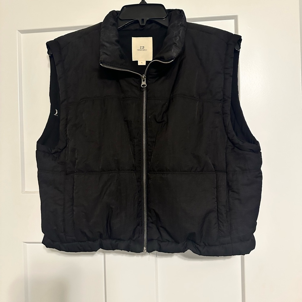 Thread & Supply Black Quilted Vest